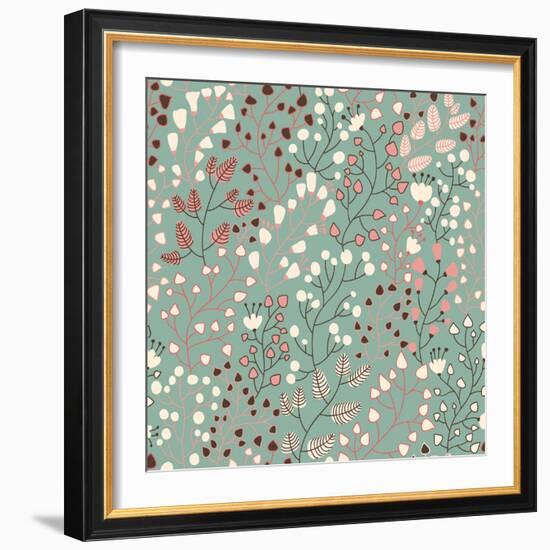 Stylish Floral Pattern-smilewithjul-Framed Art Print