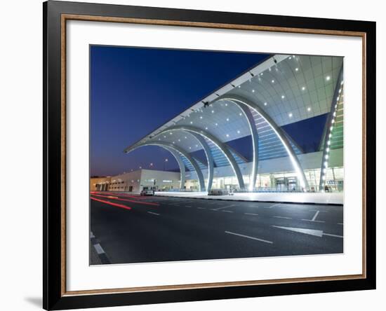 Stylish Modern Architecture of Terminal 3 Opened in 2010, Dubai International Airport-Gavin Hellier-Framed Photographic Print