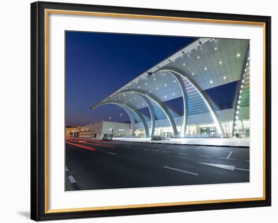 Stylish Modern Architecture of Terminal 3 Opened in 2010, Dubai International Airport-Gavin Hellier-Framed Photographic Print