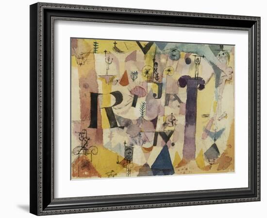 Stylish Ruins (detail)-Paul Klee-Framed Giclee Print