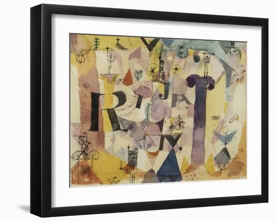 Stylish Ruins (detail)-Paul Klee-Framed Giclee Print