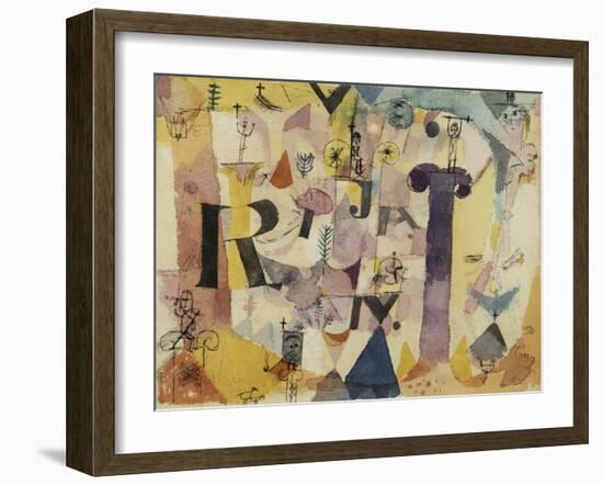 Stylish Ruins (detail)-Paul Klee-Framed Giclee Print