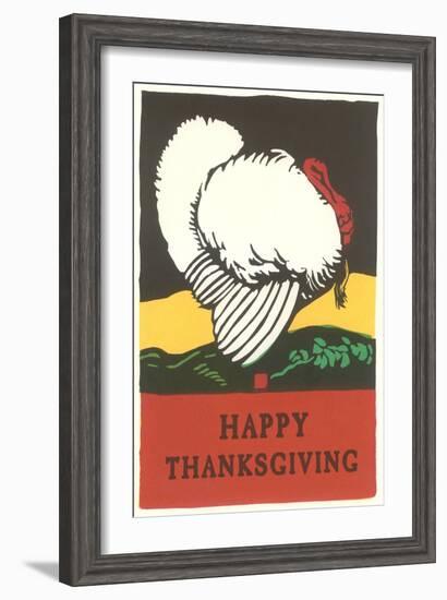 Stylish Turkey, Happy Thanksgiving-null-Framed Art Print