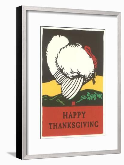 Stylish Turkey, Happy Thanksgiving-null-Framed Art Print