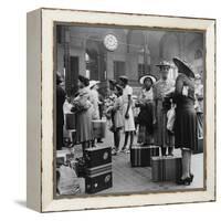 Stylishly Dressed African American Women at New York City's Pennsylvania Station. August 1942-null-Framed Stretched Canvas