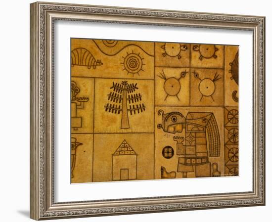 Stylized Art Tiles Typical of Fernando Llort's Work, San Salvador, El Salvador-Cindy Miller Hopkins-Framed Photographic Print