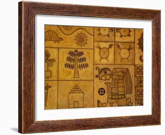 Stylized Art Tiles Typical of Fernando Llort's Work, San Salvador, El Salvador-Cindy Miller Hopkins-Framed Photographic Print