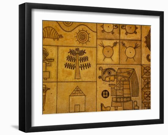 Stylized Art Tiles Typical of Fernando Llort's Work, San Salvador, El Salvador-Cindy Miller Hopkins-Framed Photographic Print