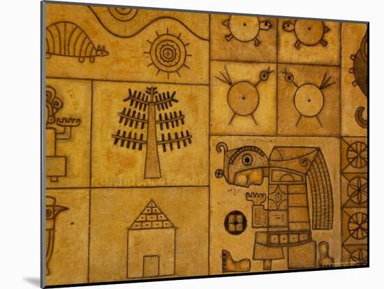 Stylized Art Tiles Typical of Fernando Llort's Work, San Salvador, El Salvador-Cindy Miller Hopkins-Mounted Photographic Print