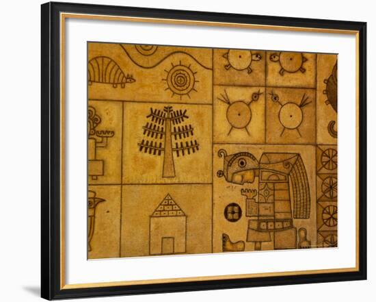 Stylized Art Tiles Typical of Fernando Llort's Work, San Salvador, El Salvador-Cindy Miller Hopkins-Framed Photographic Print