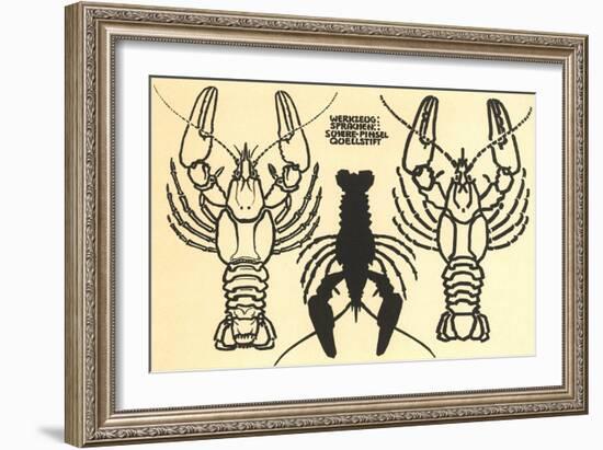 Stylized Lobsters-null-Framed Art Print