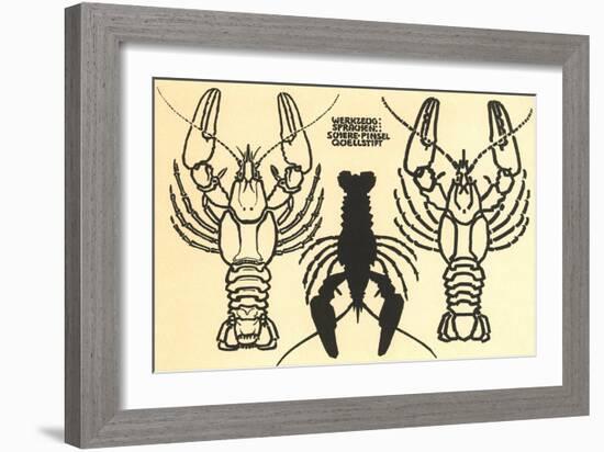 Stylized Lobsters-null-Framed Art Print