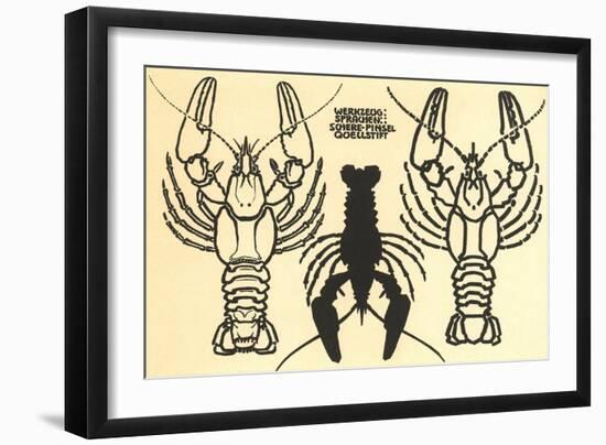 Stylized Lobsters-null-Framed Art Print