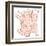 Stylized Map of France. Things that Different Regions in France are Famous For.-Alisa Foytik-Framed Art Print