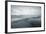 Stylized Monochrome Photo: Two Seagulls and Empty Coast of the Sea. Gulf of Finland, Baltic Sea, Na-Eugene Sergeev-Framed Photographic Print
