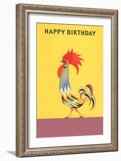 Stylized Rooster-null-Framed Art Print