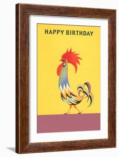 Stylized Rooster-null-Framed Art Print