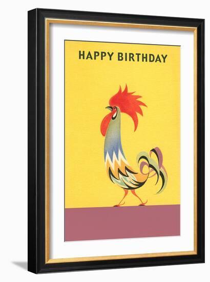 Stylized Rooster-null-Framed Art Print