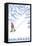 Stylized Snowshoer, Estes Park, Colorado-Lantern Press-Framed Stretched Canvas