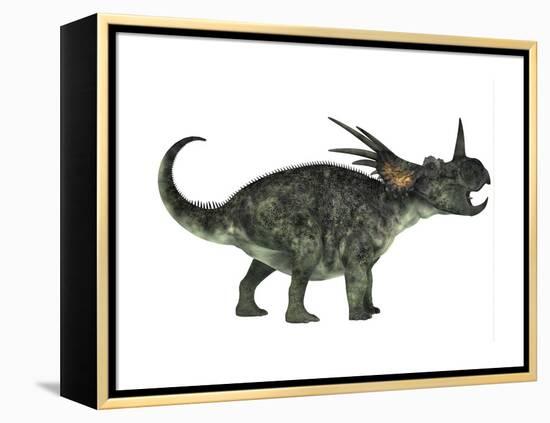 Styracosaurus, a Herbivorous Ceratopsian Dinosaur-null-Framed Stretched Canvas