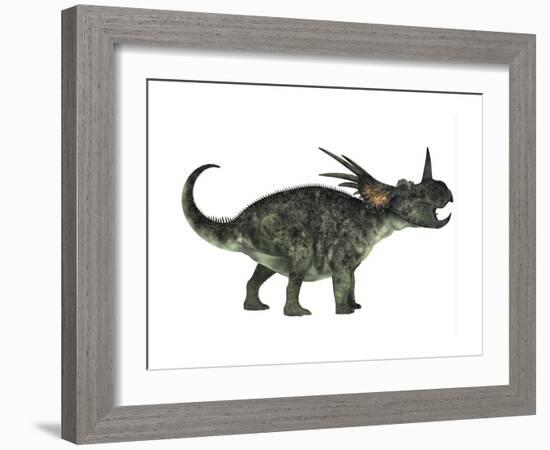 Styracosaurus, a Herbivorous Ceratopsian Dinosaur-null-Framed Art Print