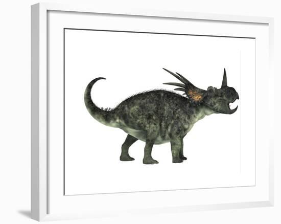 Styracosaurus, a Herbivorous Ceratopsian Dinosaur-null-Framed Art Print