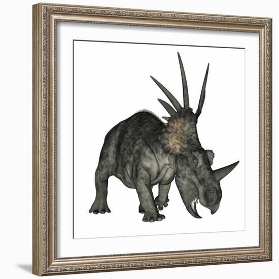 Styracosaurus Dinosaur-Stocktrek Images-Framed Art Print