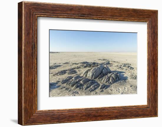 Sua Pan and Rocks of Kubu Island, Botswana-Paul Souders-Framed Photographic Print