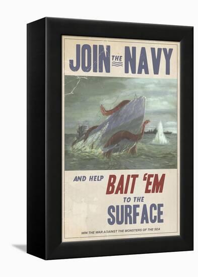 Sub Squid Navy-Steve Thomas-Framed Premier Image Canvas