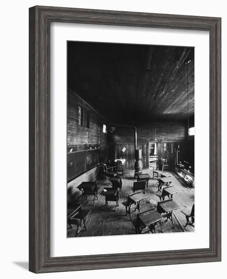 Sub Standard Grade School Classroom at African American School, the Effect of Segregation-Gordon Parks-Framed Photographic Print