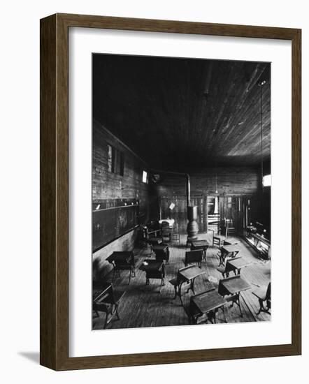 Sub Standard Grade School Classroom at African American School, the Effect of Segregation-Gordon Parks-Framed Photographic Print