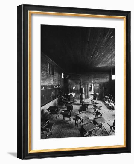 Sub Standard Grade School Classroom at African American School, the Effect of Segregation-Gordon Parks-Framed Photographic Print