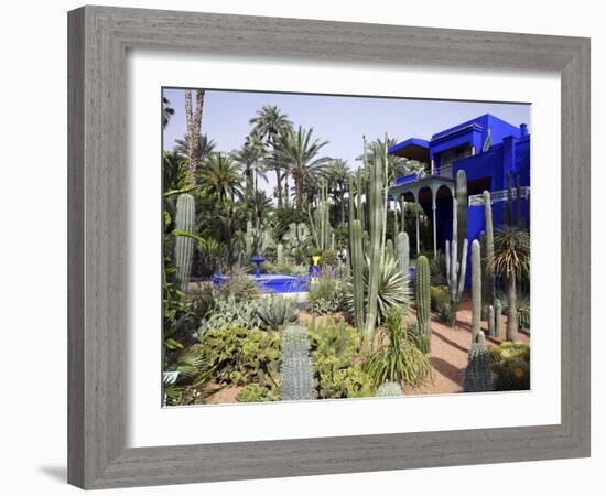 Sub-Tropical Jardin Majorelle in the Ville Nouvelle of Marrakech-Julian Love-Framed Photographic Print