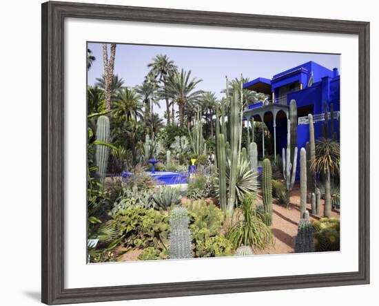 Sub-Tropical Jardin Majorelle in the Ville Nouvelle of Marrakech-Julian Love-Framed Photographic Print