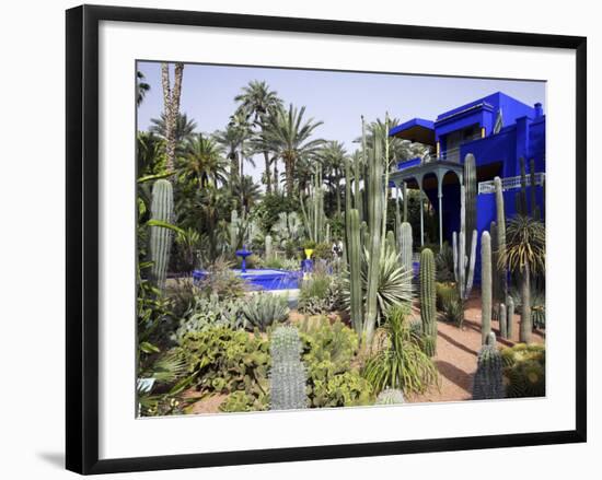 Sub-Tropical Jardin Majorelle in the Ville Nouvelle of Marrakech-Julian Love-Framed Photographic Print