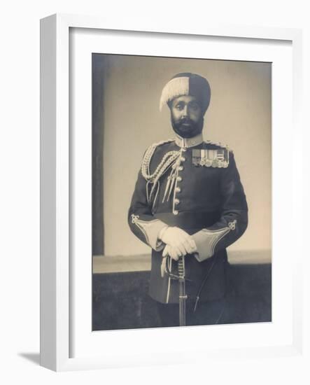 Subadar Major Ishar Singh, Bahadur VC OBI, 4th Battalion, 15th Punjab Regiment, 1936-37-English Photographer-Framed Photographic Print