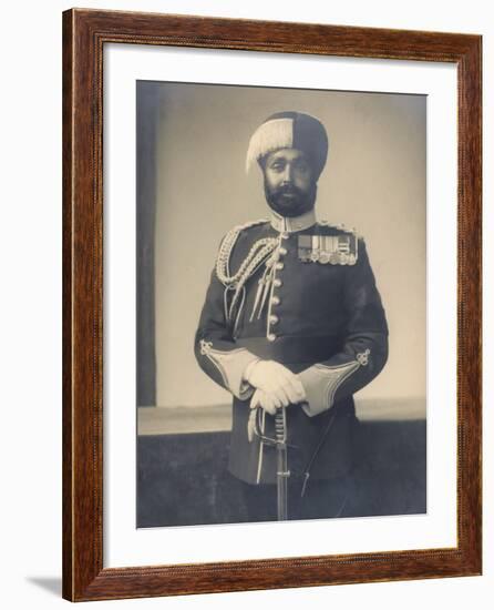 Subadar Major Ishar Singh, Bahadur VC OBI, 4th Battalion, 15th Punjab Regiment, 1936-37-English Photographer-Framed Photographic Print
