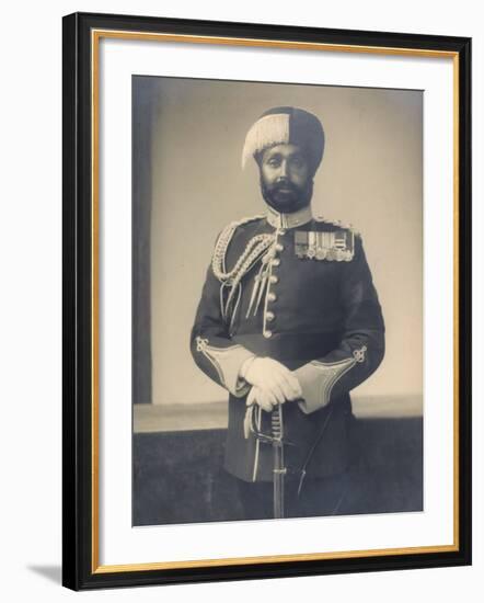 Subadar Major Ishar Singh, Bahadur VC OBI, 4th Battalion, 15th Punjab Regiment, 1936-37-English Photographer-Framed Photographic Print