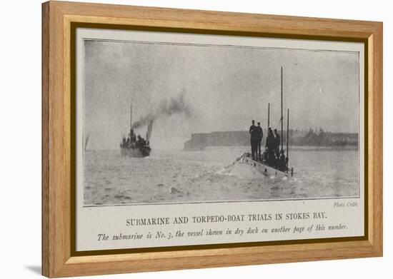 Submarine and Torpedo-Boat Trials in Stokes Bay-null-Framed Premier Image Canvas