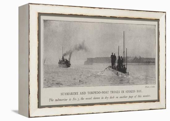 Submarine and Torpedo-Boat Trials in Stokes Bay-null-Framed Premier Image Canvas