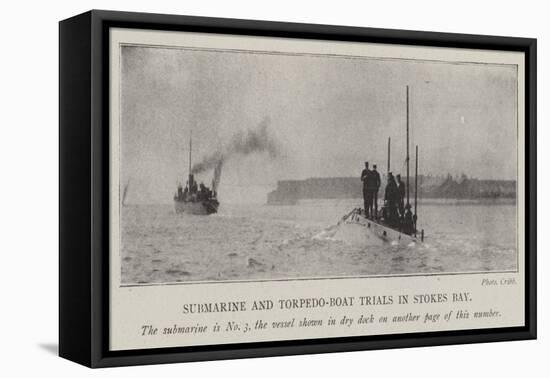 Submarine and Torpedo-Boat Trials in Stokes Bay-null-Framed Premier Image Canvas