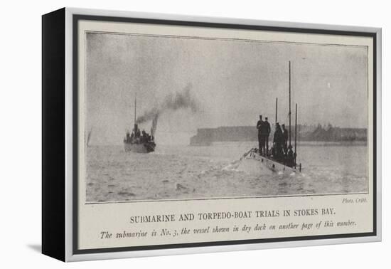 Submarine and Torpedo-Boat Trials in Stokes Bay-null-Framed Premier Image Canvas