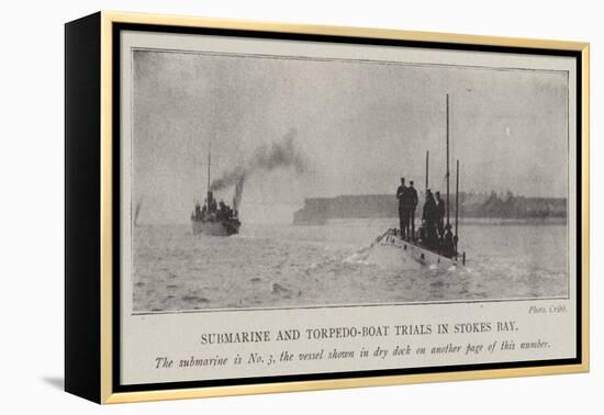 Submarine and Torpedo-Boat Trials in Stokes Bay-null-Framed Premier Image Canvas