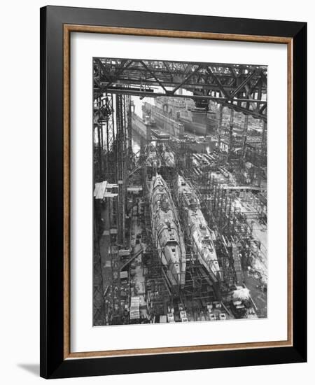 Submarine Assembly Plant at Deschimag-William Vandivert-Framed Photographic Print