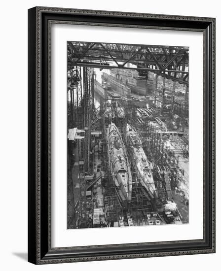 Submarine Assembly Plant at Deschimag-William Vandivert-Framed Photographic Print