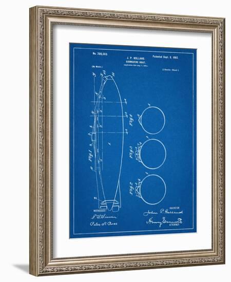 Submarine Boat Patent-null-Framed Art Print