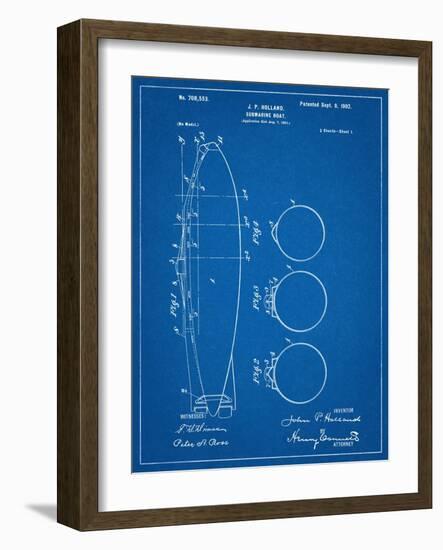 Submarine Boat Patent-null-Framed Art Print