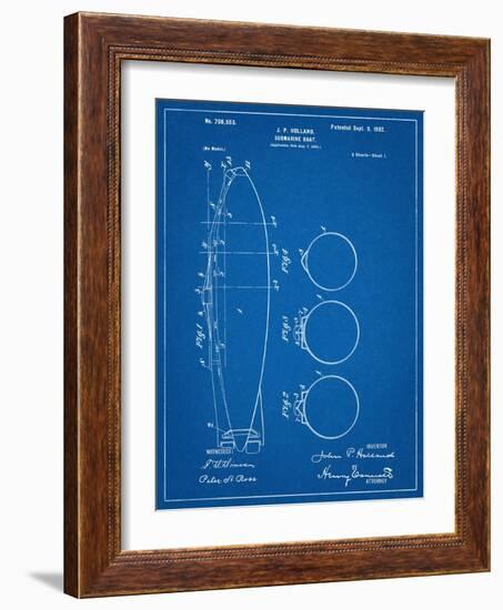 Submarine Boat Patent-null-Framed Art Print