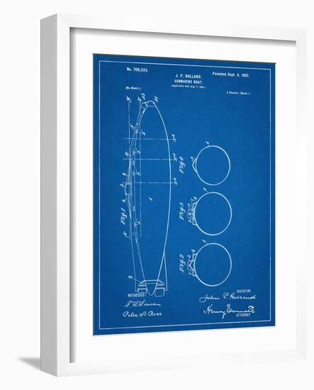 Submarine Boat Patent-null-Framed Art Print