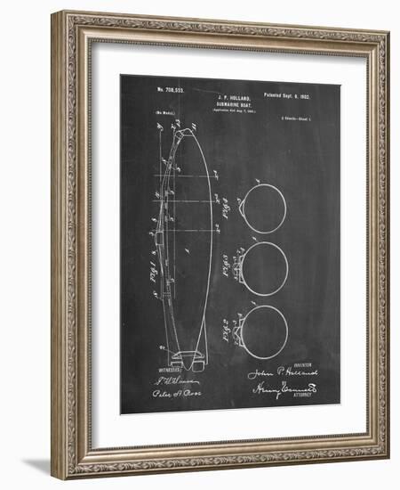 Submarine Boat Patent-null-Framed Art Print